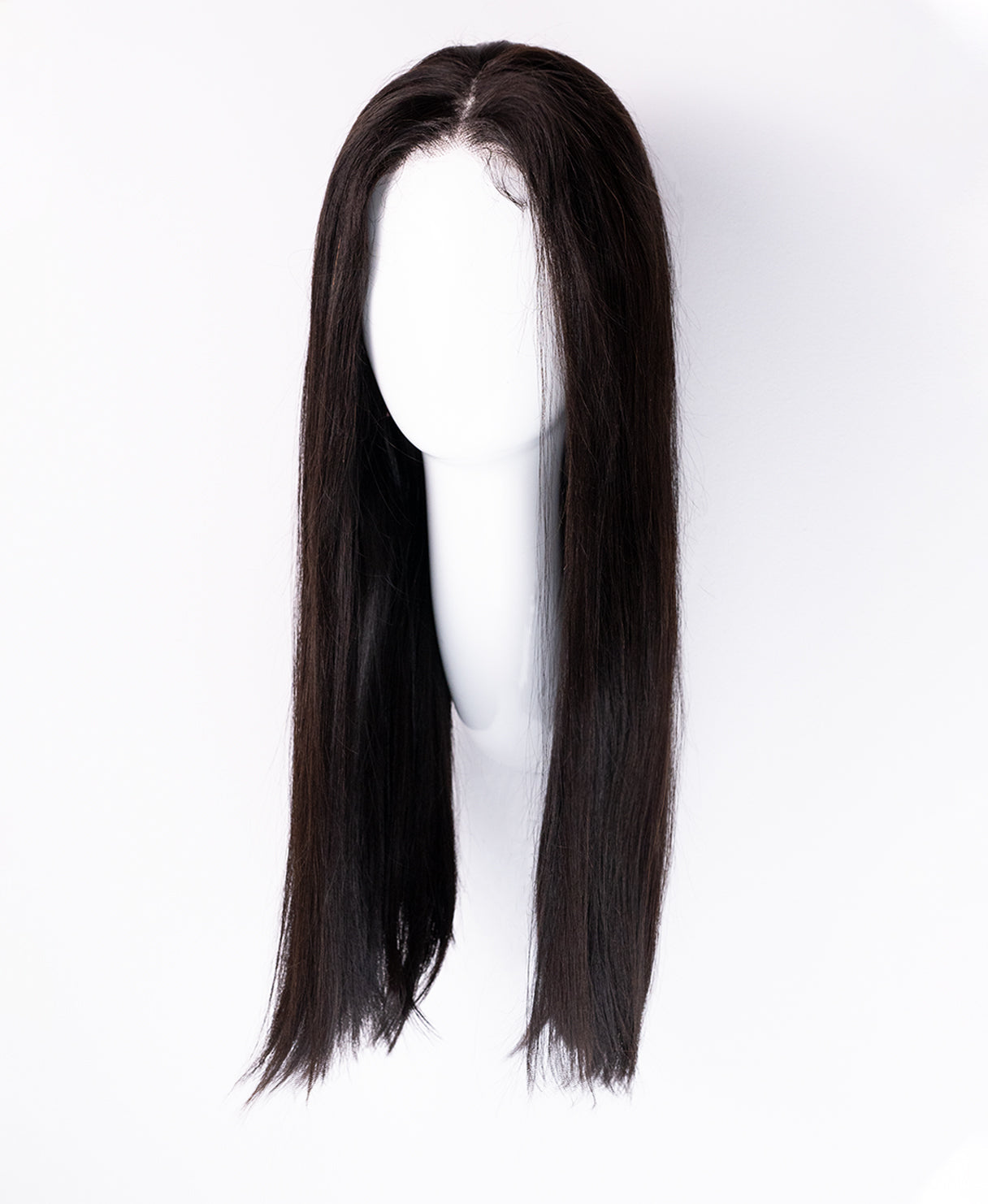 Gro8Hair| Pune-o și pleacă| fără lipici - perucă premium din 100% păr uman natural -  culoare negru, 45 cm lungime