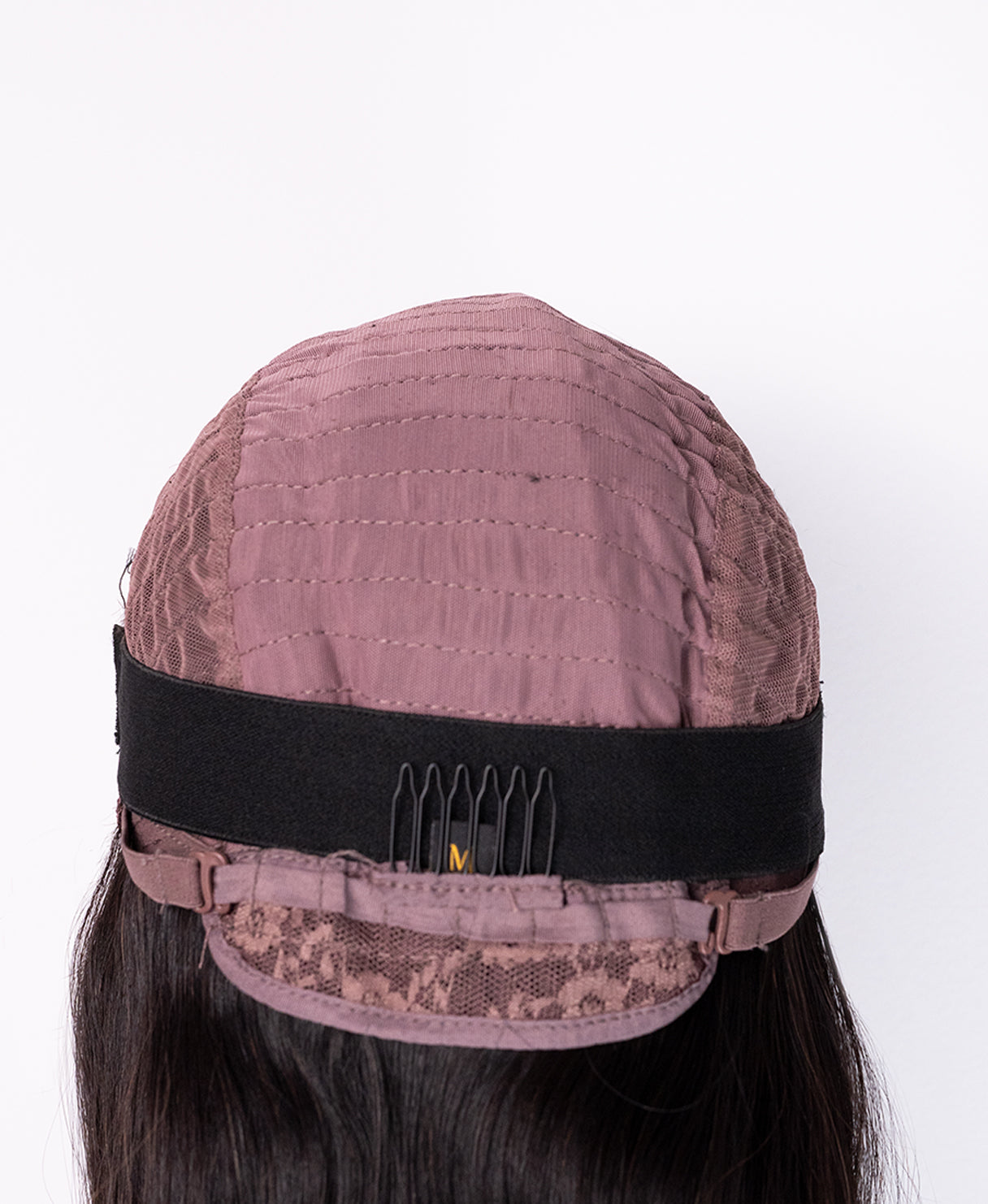 Gro8Hair| Pune-o și pleacă| fără lipici - perucă premium din 100% păr uman natural -  culoare negru, 45 cm lungime