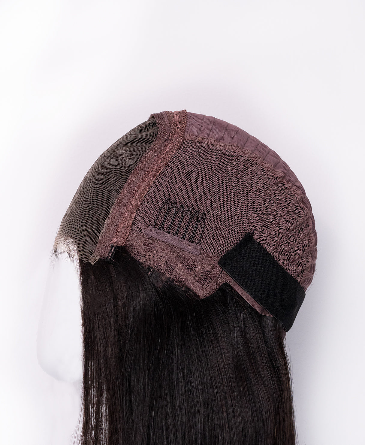 Gro8Hair| Pune-o și pleacă| fără lipici - perucă premium din 100% păr uman natural -  culoare negru, 45 cm lungime