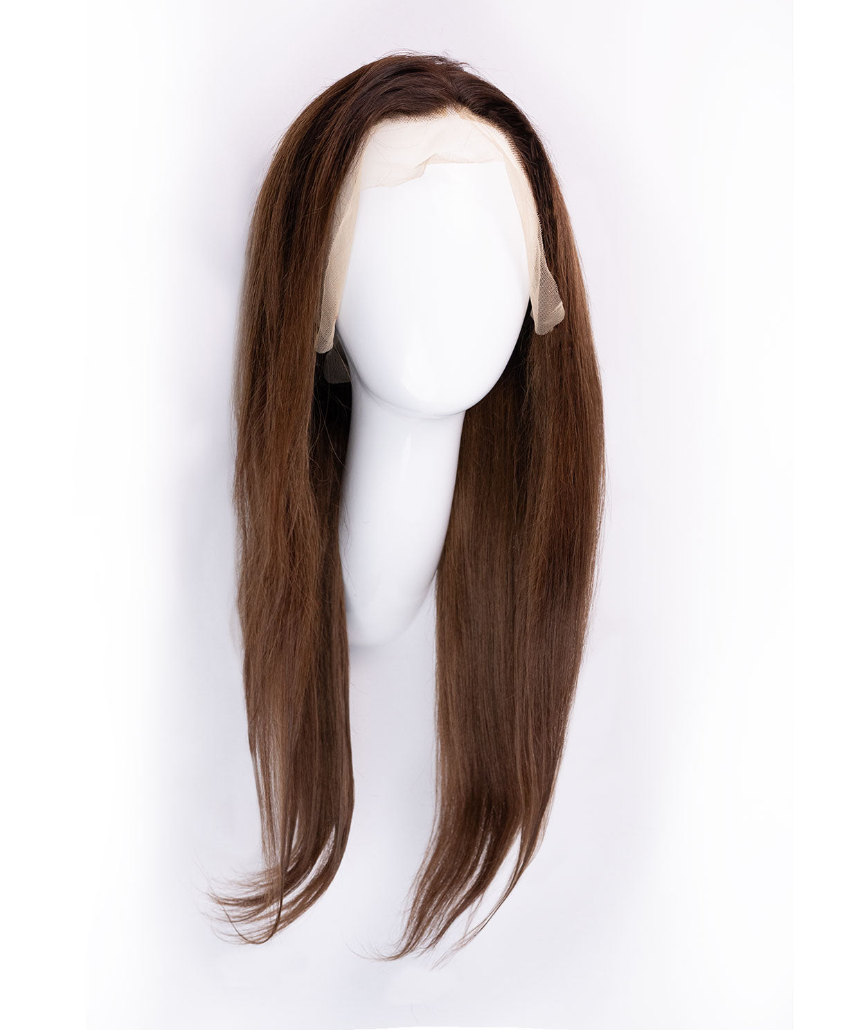 Gro8Hair| Pune-o și pleacă| fără lipici - perucă premium din 100% păr uman natural - Culoare Maro - 45cm lungime