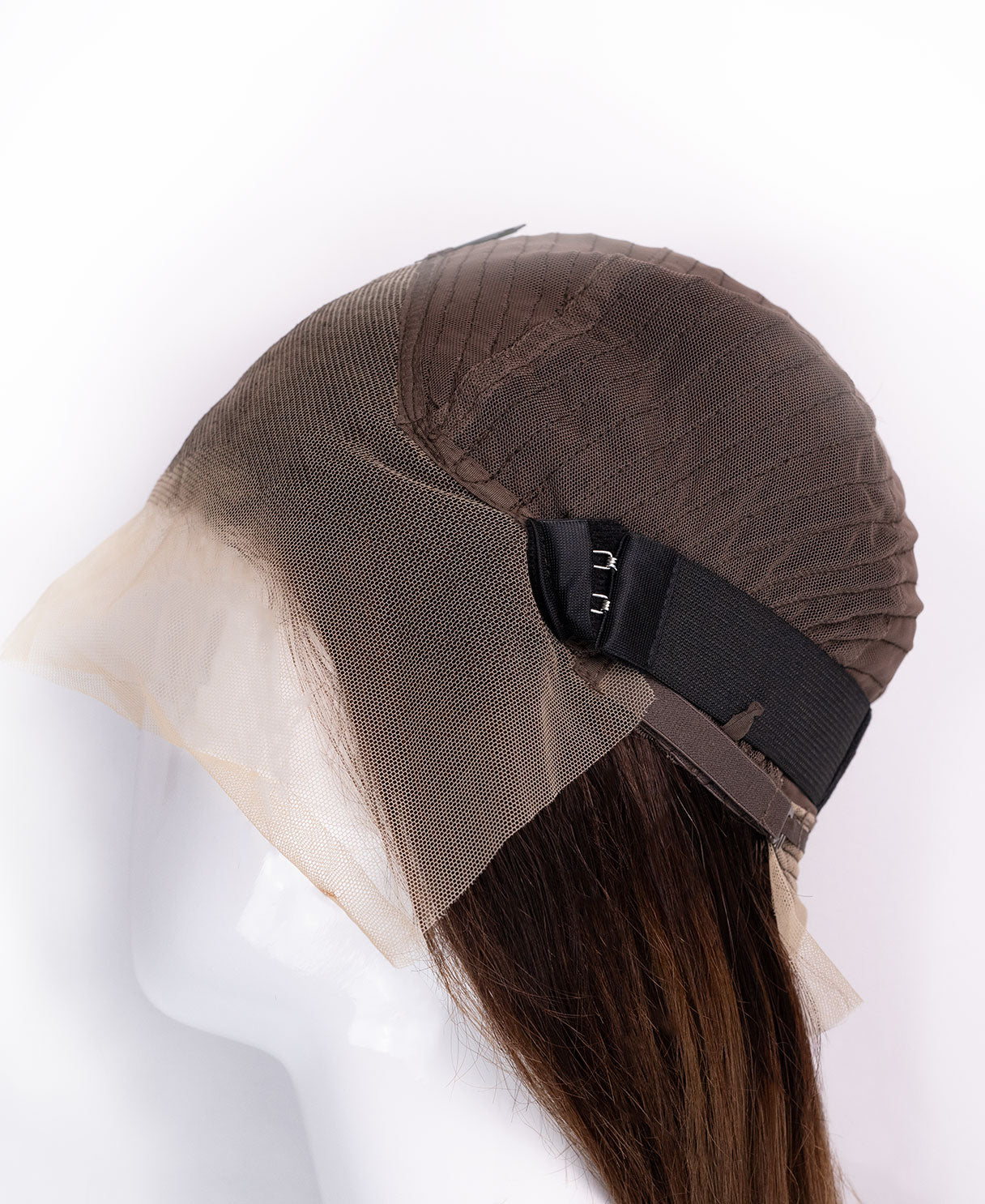 Gro8Hair| Pune-o și pleacă| fără lipici - perucă premium din 100% păr uman natural - Culoare Maro - 45cm lungime
